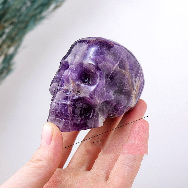 Natural Amethyst Skull Ornaments