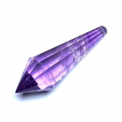 High-Grade Natural Purple Yellow Crystal Amethyst Single Tip Neckline Pendant