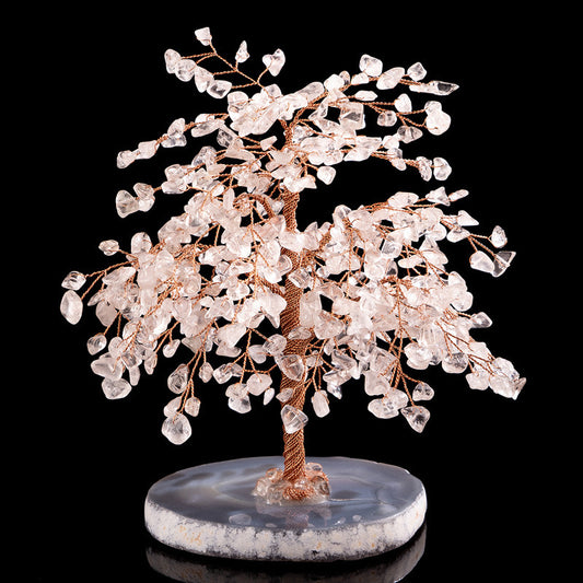 Crystal Lucky Tree- Fortune Tree-Agate Piece Lucky Tree Purely Handmade!!