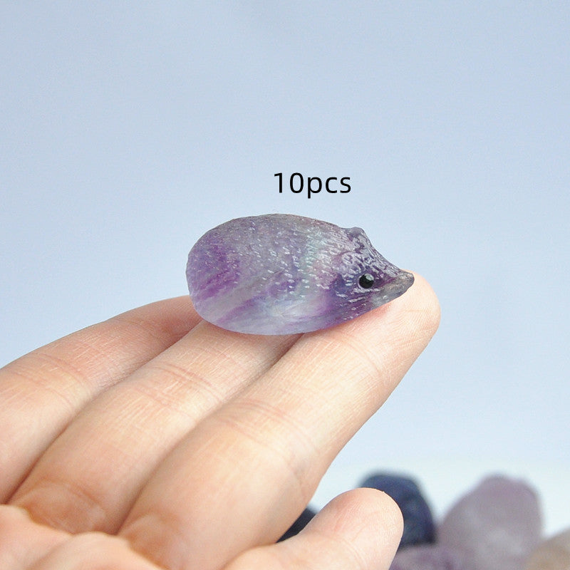 Natural Colorful Fluorite Raw Stone Hand-carved!