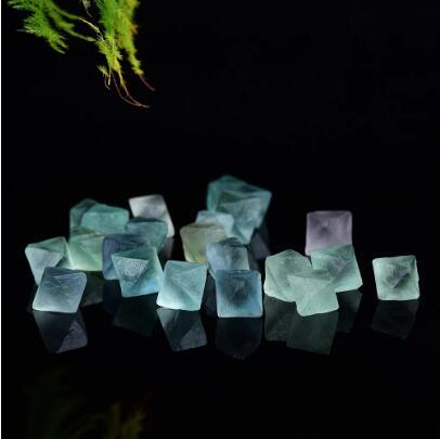 Rough Double-pointed Octahedral Green Fluorite