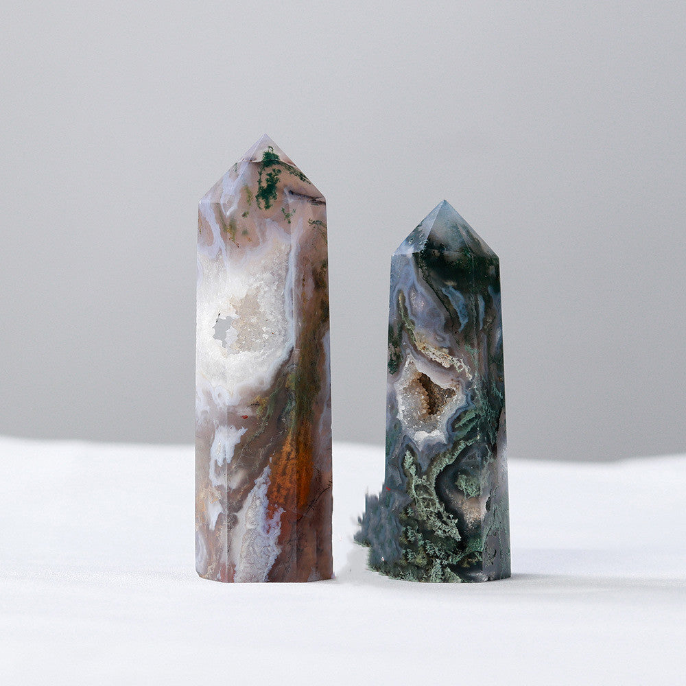 Natural Crystal Agate Columns