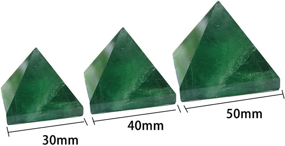 Natural Green Fluorite Pyramid Energy Ornaments