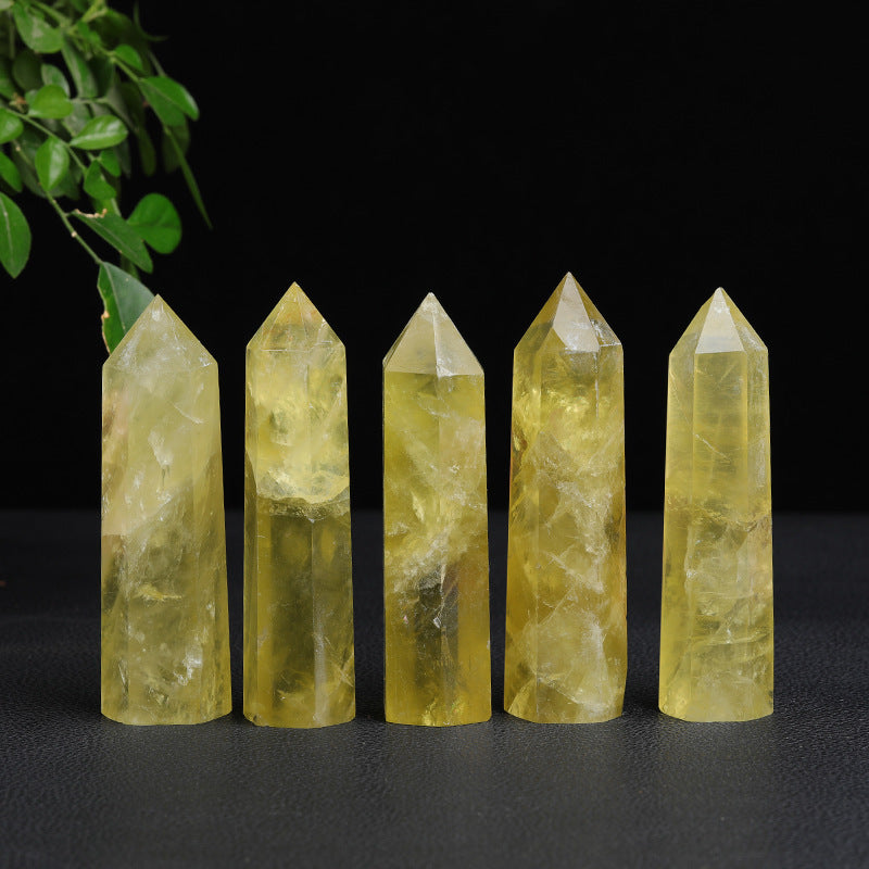 Single-pointed Hexagonal Prism Citrine Rough Stone