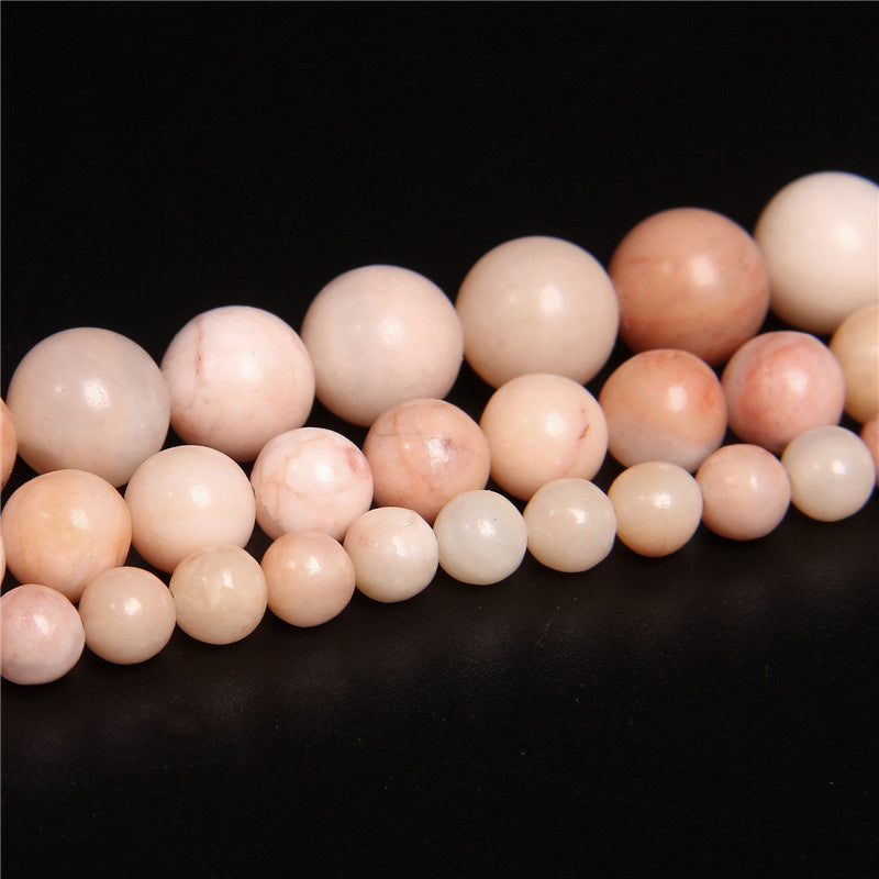 Natural Pink Aventurine Loose Crystal Round Beads