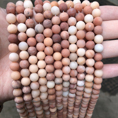 Natural Pink Aventurine Loose Crystal Round Beads