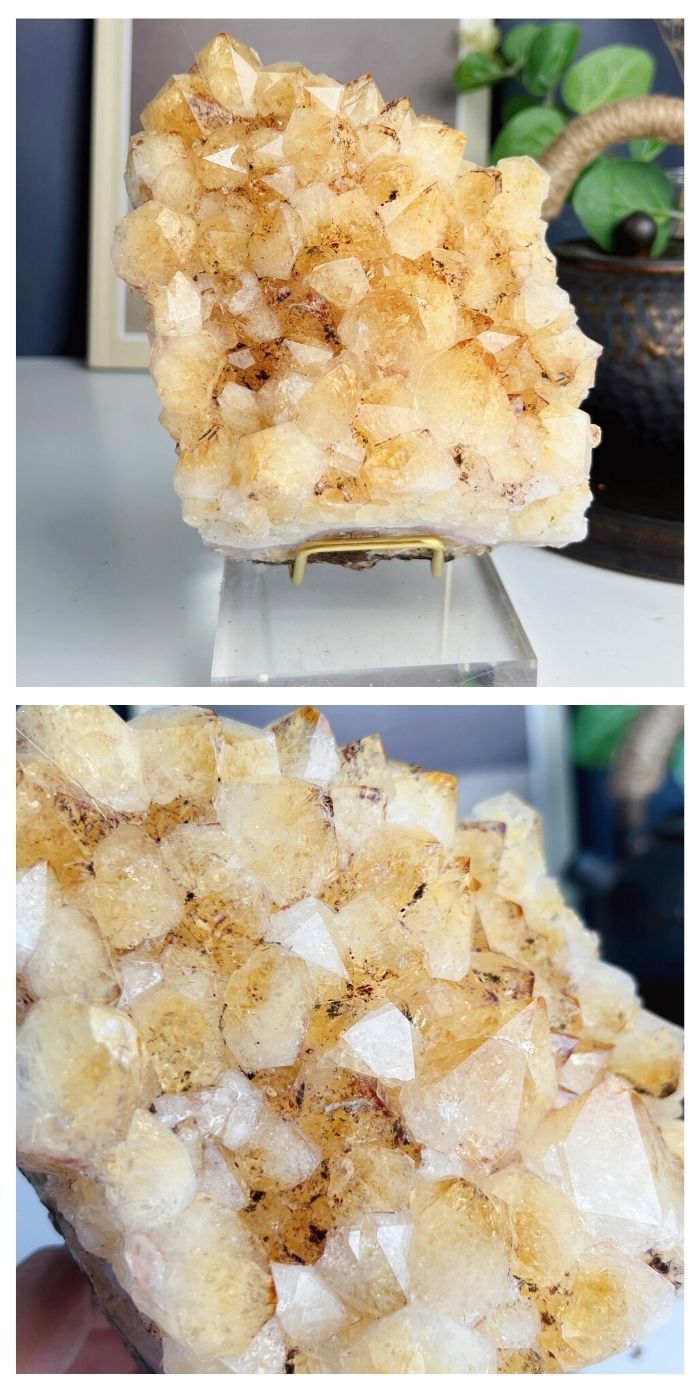 Brazilian Citrine Cluster With Delicate Pedestal