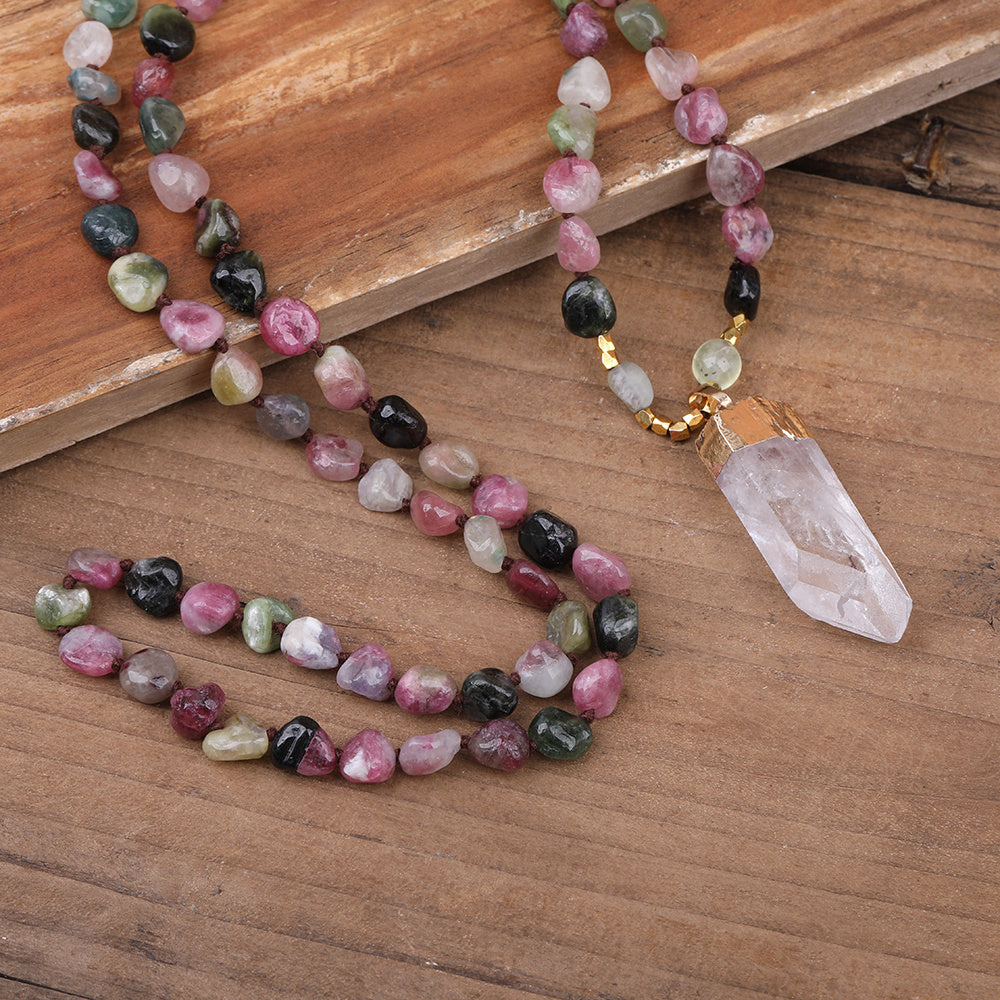 Natural Rainbow Fluorite Mara Necklace Beads