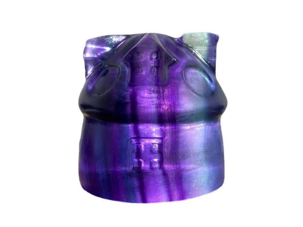 Natural Crystal Colorful Fluorite Small House Carving