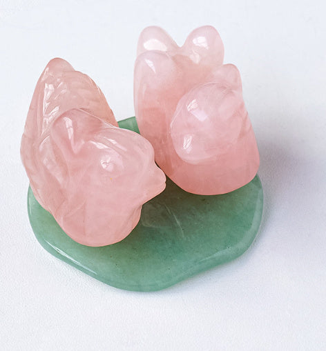 Natural Crystal Rose Quartz Rough Stone Carving