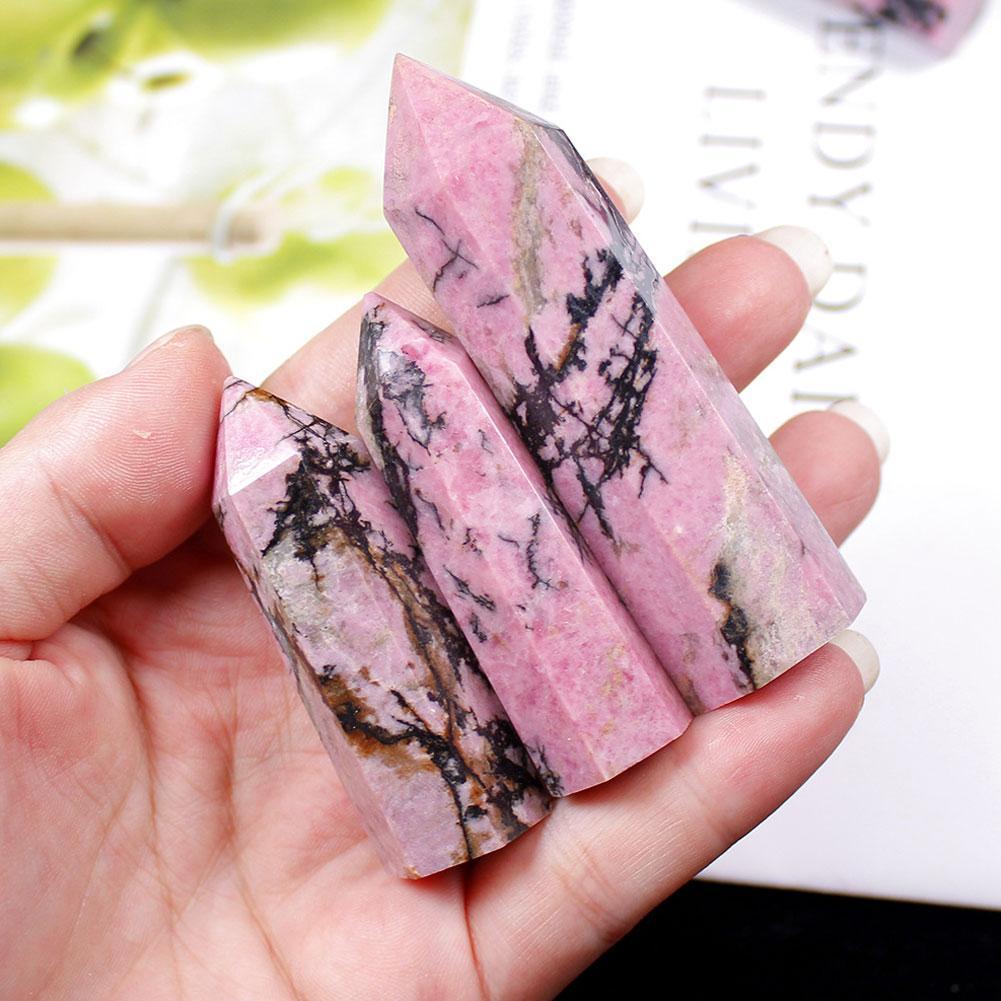 Natural Crystal Rose Rhodolite Obelisk's