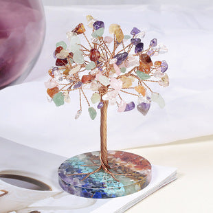 Natural Amethyst Base Weeping Willow Crystal Decoration