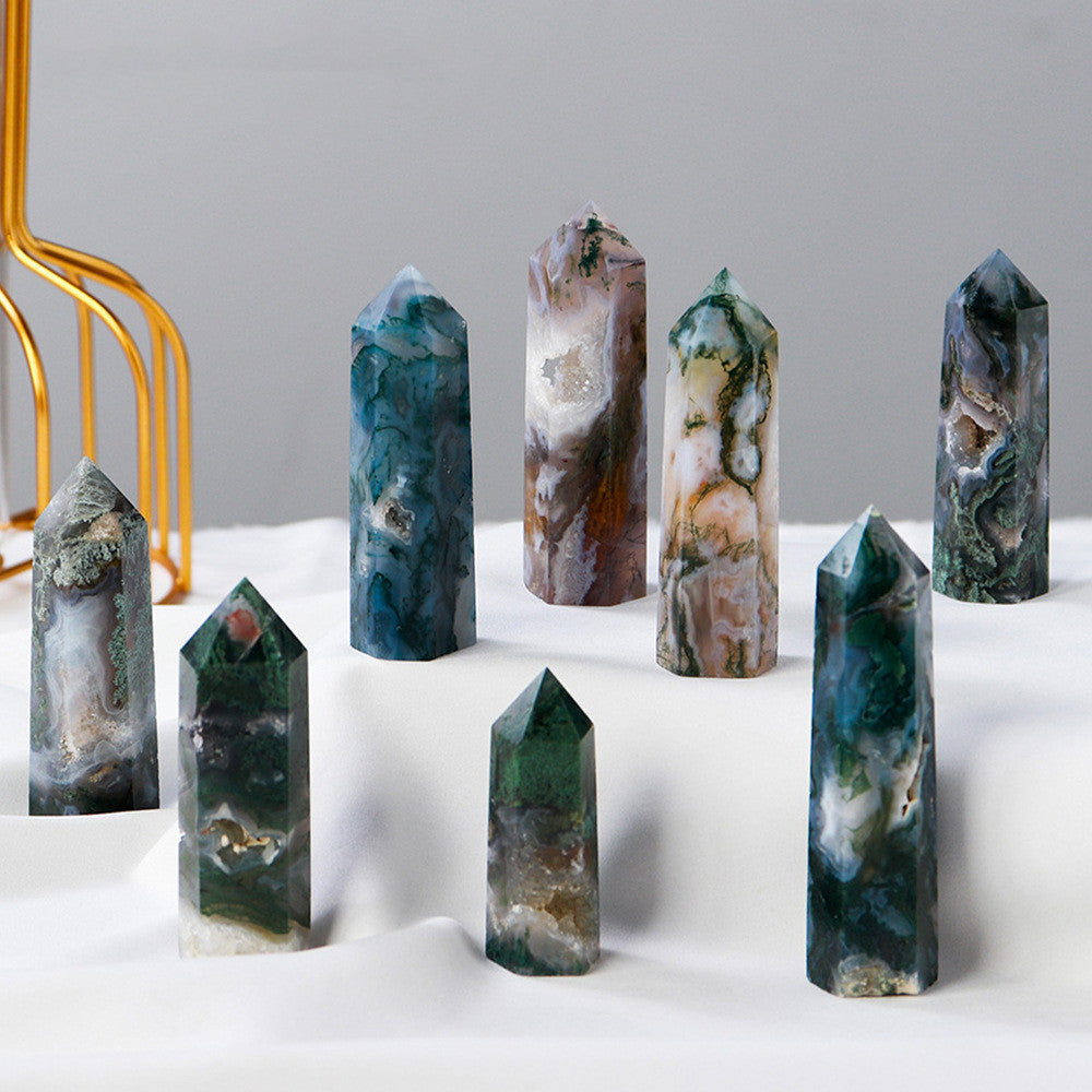 Natural Crystal Agate Columns