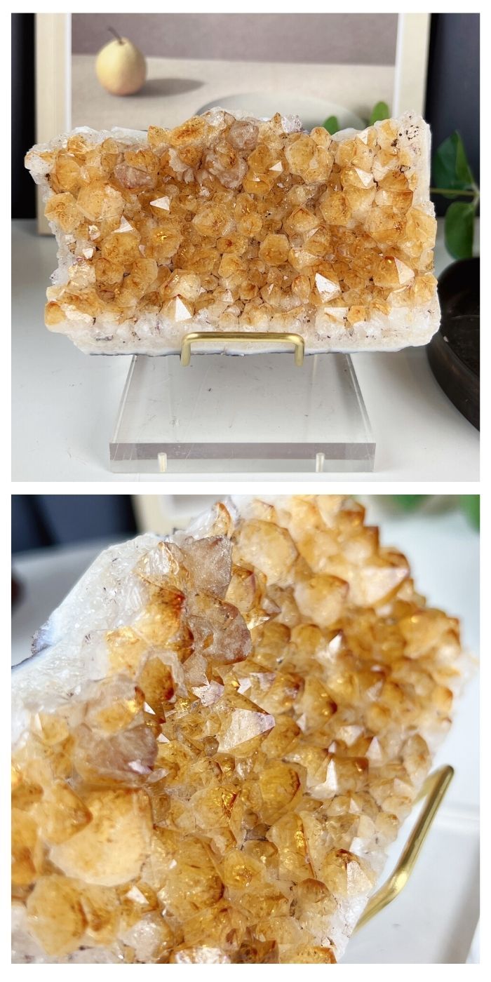 Brazilian Citrine Cluster With Delicate Pedestal