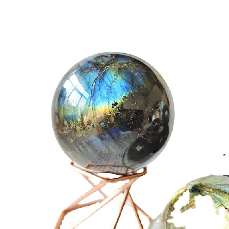 Natural Labradorite Polished Crystal Sphere!!