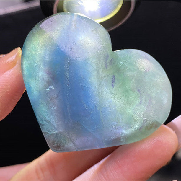 A Stylish Natural Fluorite Love Pendant