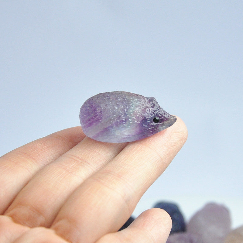 Natural Colorful Fluorite Raw Stone Hand-carved!