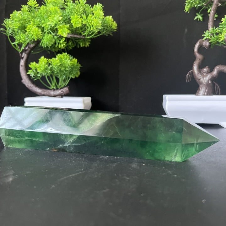 Green Fluorite Single-pointed Hexagonal Prism