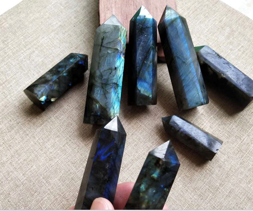 Natural Labradorite Hexagonal Crystal Column's, Absolutely Mesmerizing!!