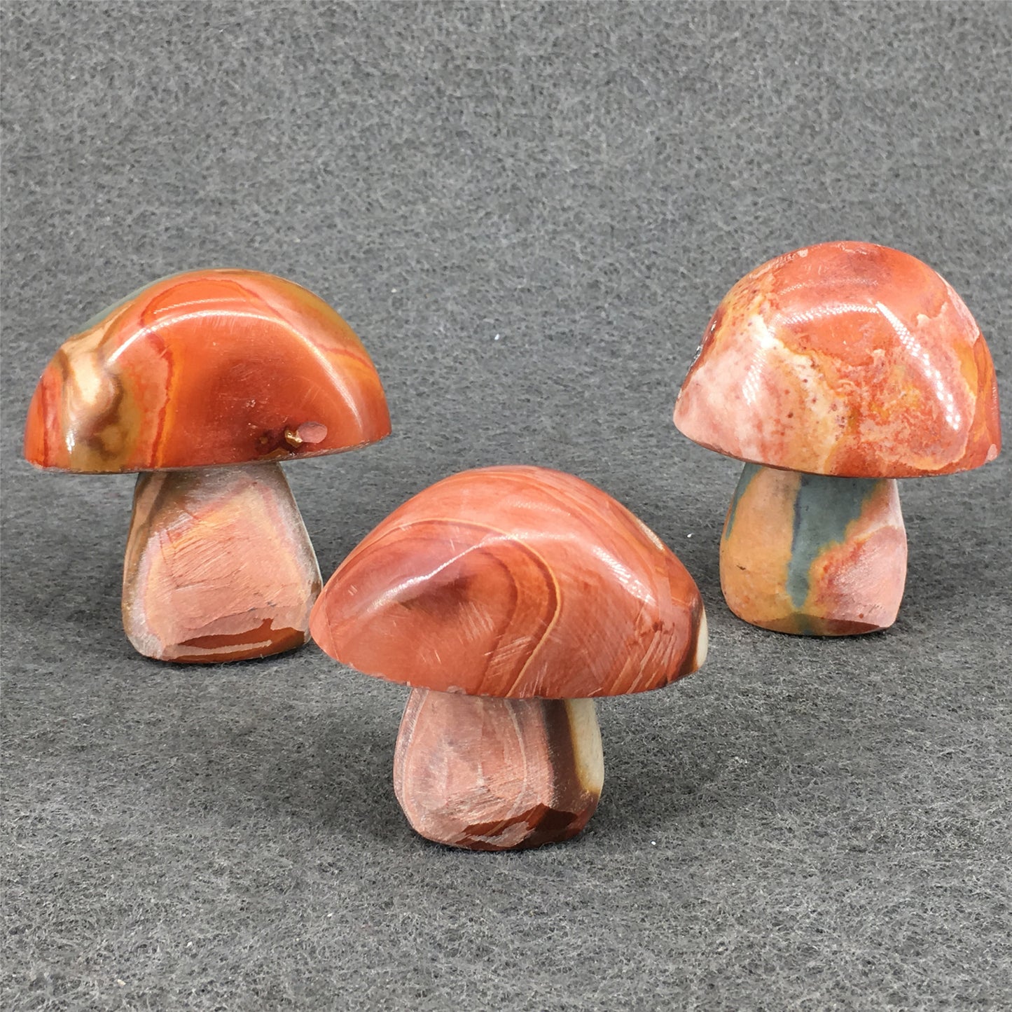 Natural Crystal Carved Ocean Stone Mushroom Statue!