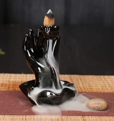 Black Ceramic Incense Burner