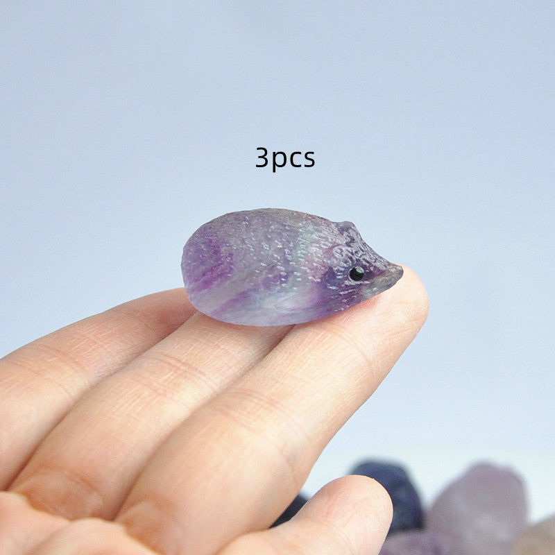 Natural Colorful Fluorite Raw Stone Hand-carved!