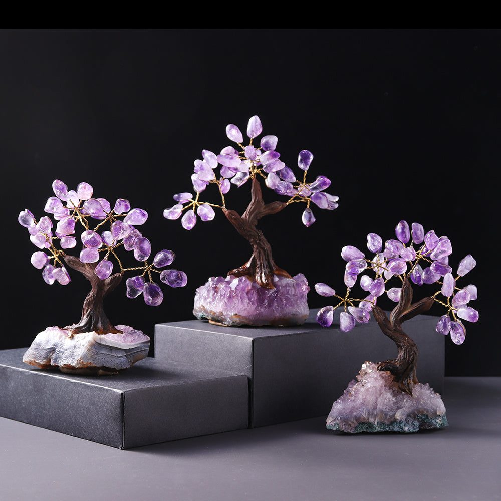 Natural Amethyst Fortune Tree Desktop Decoration