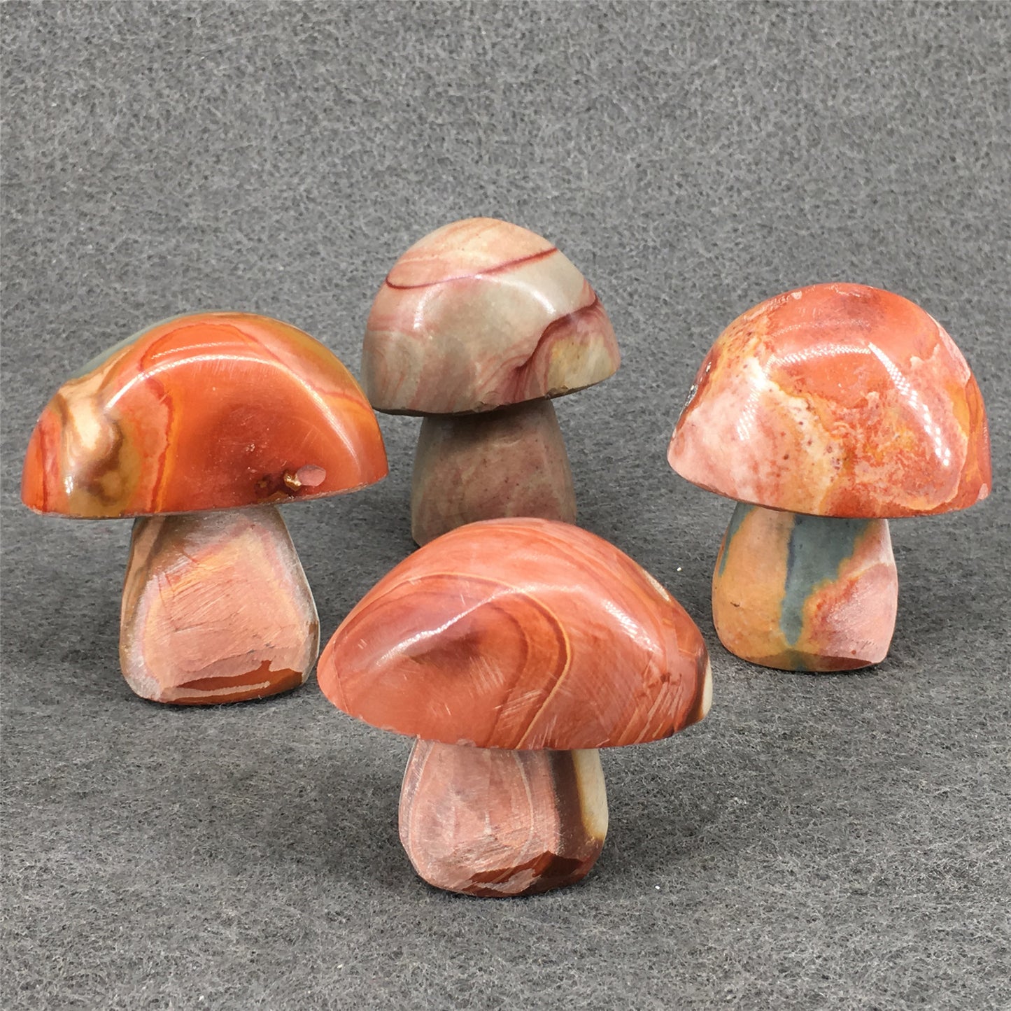 Natural Crystal Carved Ocean Stone Mushroom Statue!