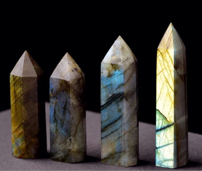 Natural Labradorite Hexagonal Crystal Column's, Absolutely Mesmerizing!!