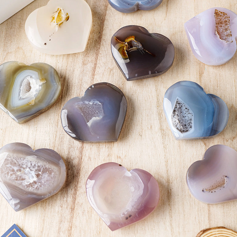 Natural Crystal Agate Cave Stone Ornaments