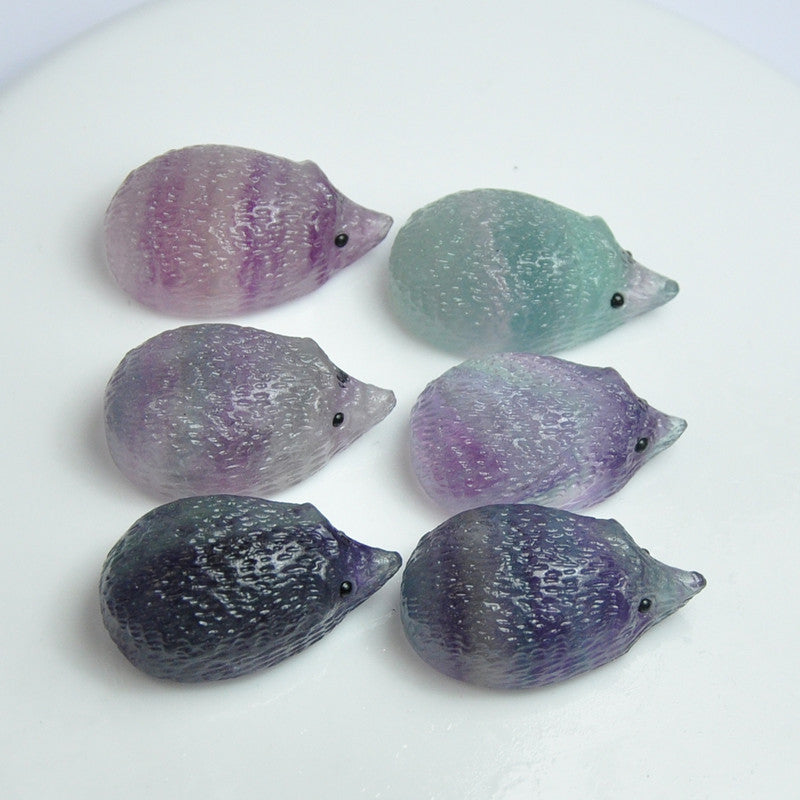 Natural Colorful Fluorite Raw Stone Hand-carved!