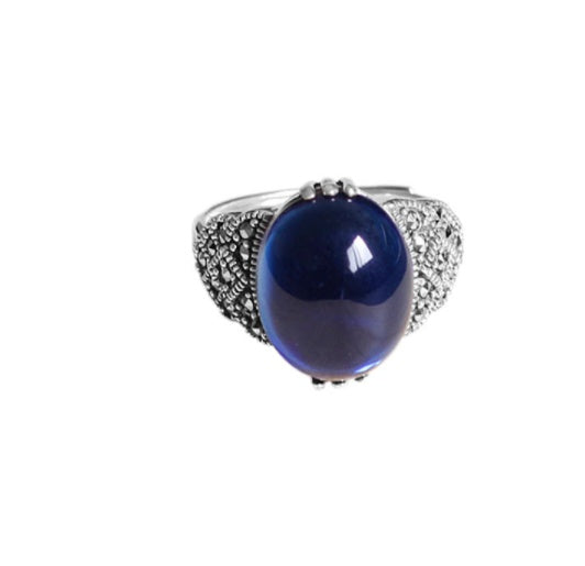 Natural Lapis Lazuli Unisex 925 Sterling Silver  Ring