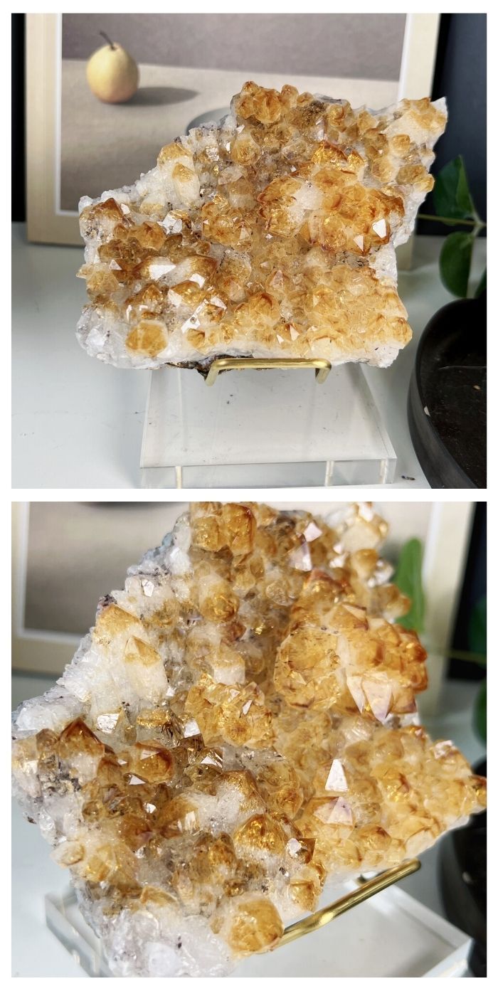 Brazilian Citrine Cluster With Delicate Pedestal