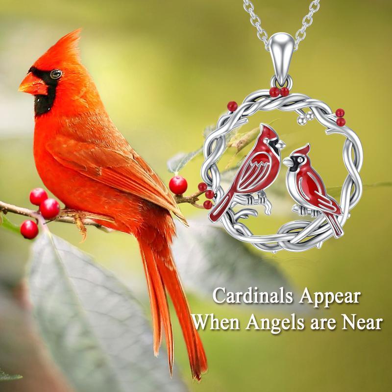 Sterling Silver Cardinal "Tree Of Life" Necklace!!