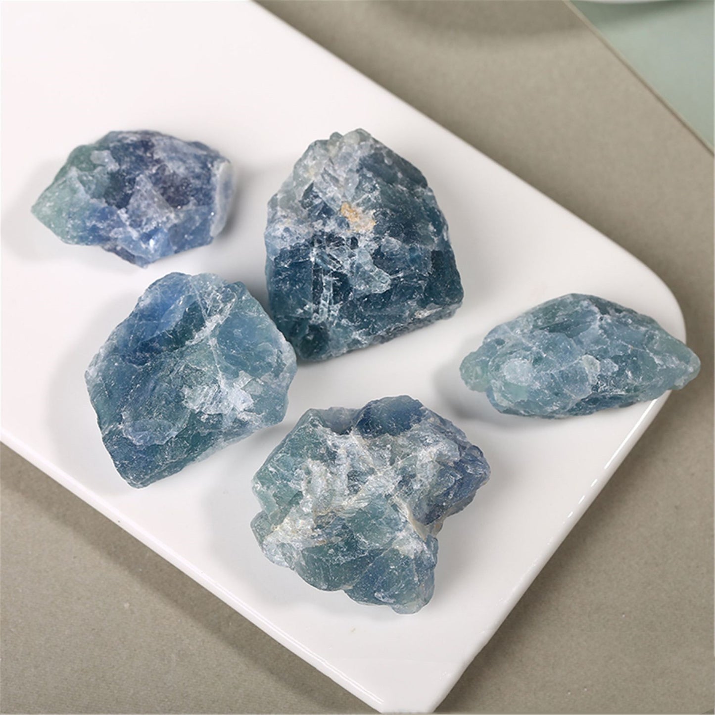 Natural Blue Fluorite Crystal Rough