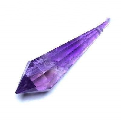 High-Grade Natural Purple Yellow Crystal Amethyst Single Tip Neckline Pendant