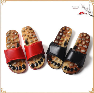 Jade Agate Stone Foot Massage Slippers