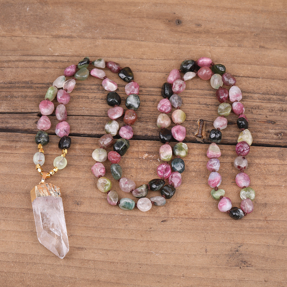 Natural Rainbow Fluorite Mara Necklace Beads