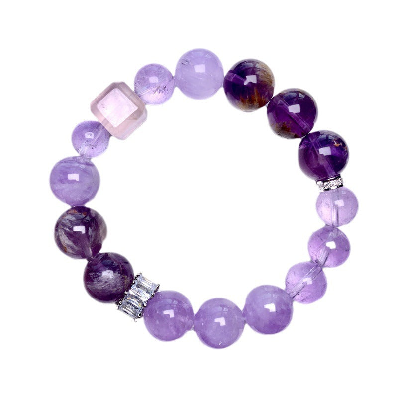 Lavender Amethyst Bracelet Single Circle