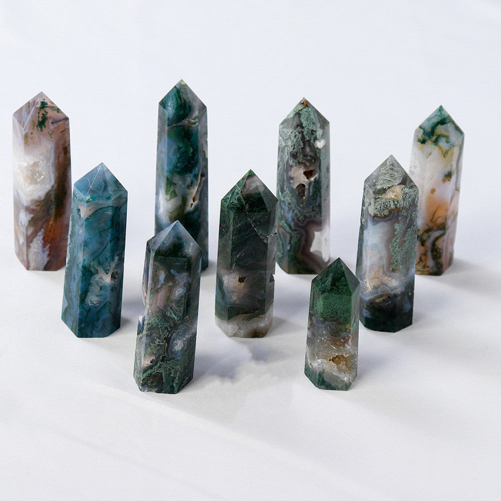 Natural Crystal Agate Columns