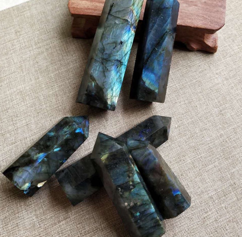 Natural Labradorite Hexagonal Crystal Column's, Absolutely Mesmerizing!!