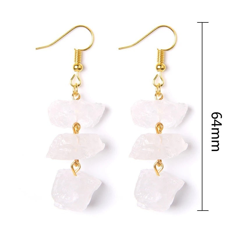 Irregular Citrine Gravel Earrings