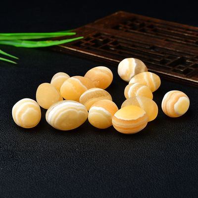 Natural Yellow Calcite Stone, Large Grain Decoration, Fish Tank, Flower Pot Landscape Decoration