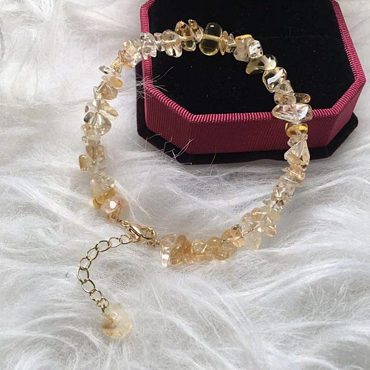 Natural Citrine Crushed Stone Bracelet