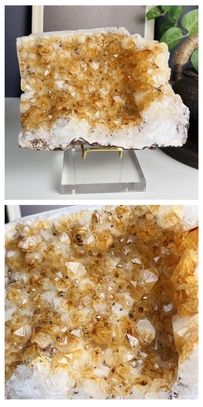 Brazilian Citrine Cluster With Delicate Pedestal