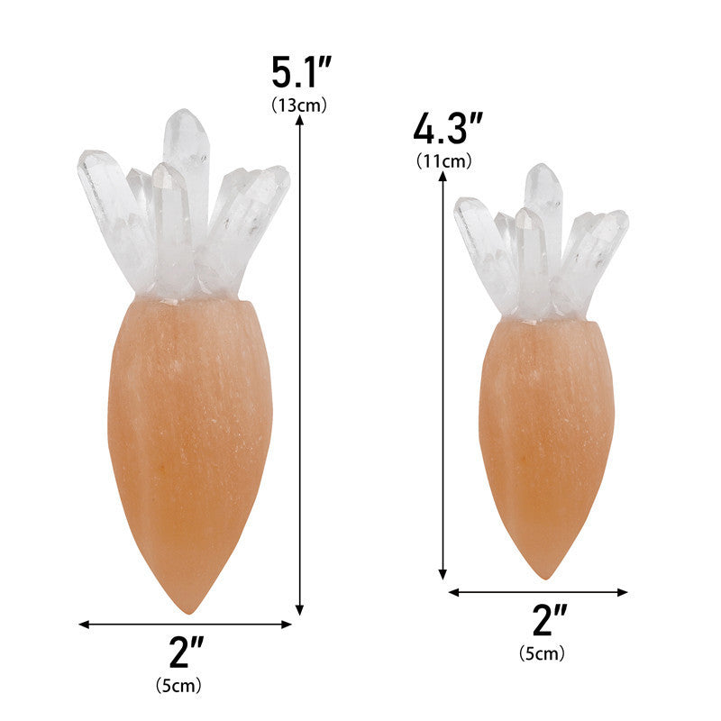 Best Selling Source Of Natural Gypsum Crystal Carrot Ornaments