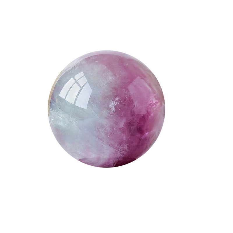 Natural Watermelon Fluorite Crystal Sphere Ornaments