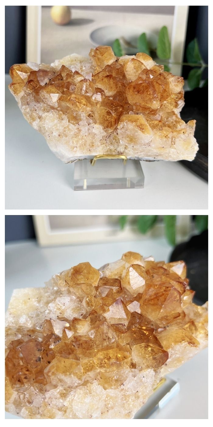 Brazilian Citrine Cluster With Delicate Pedestal