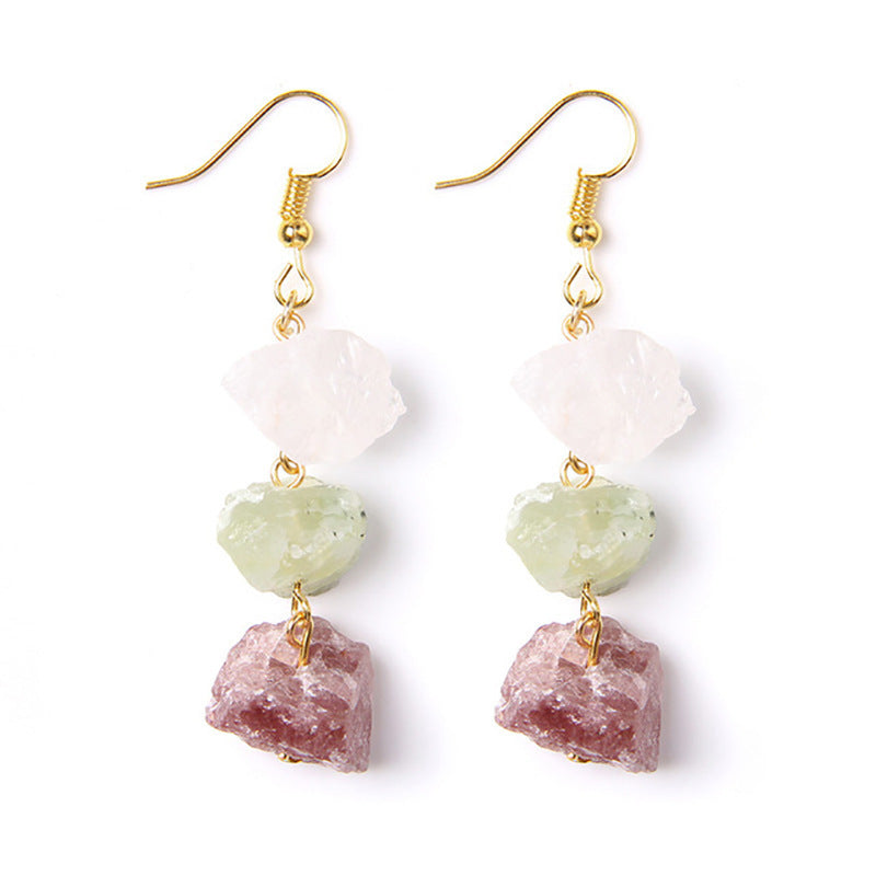 Irregular Citrine Gravel Earrings