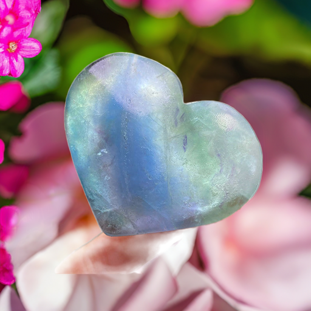 A Stylish Natural Fluorite Love Pendant